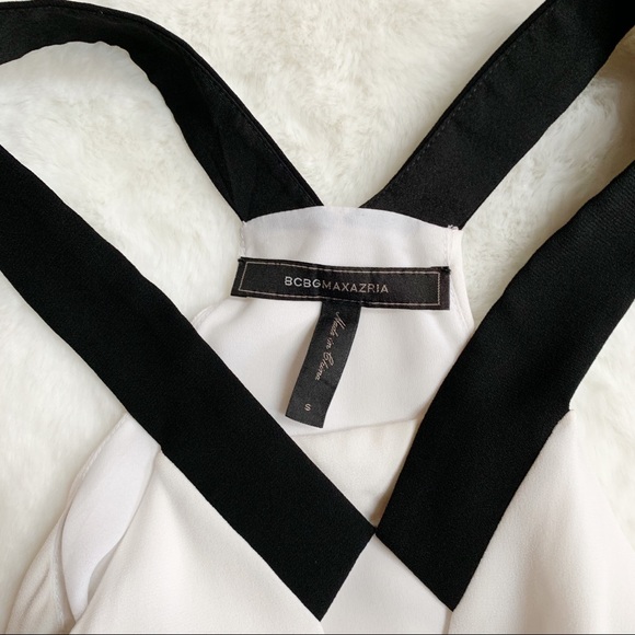 BCBGMaxAzria Sofya Cutout Colorblock Top Sz S - Picture 6 of 8